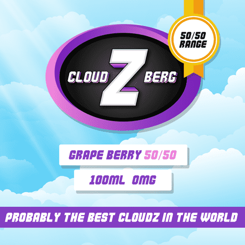 Grape Berry Cloudzberg 50/50 E-Liquid 100ml UK - eCigarette Outlet